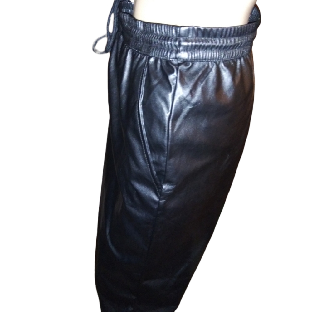 Black leather pants